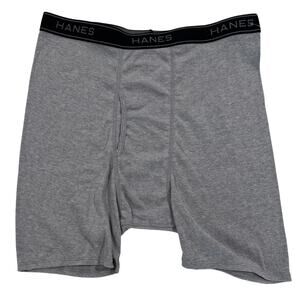 M3-48 HANES Men's Comfort Flex 100% Cotton Boxer Briefs Gray large